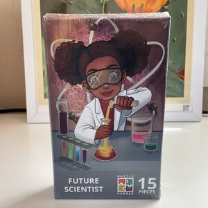 Puzzle Huddle Future Scientist "Chemistry Girl" 15 Piece Puzzle NWT